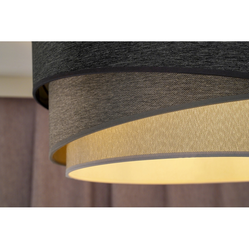 Duolla - Kattokruunu johdossa KOBO 1xE27/15W/230V halkaisija 45 cm antrasiitti/harmaa/valkoinen