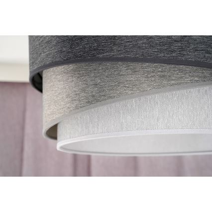 Duolla - Kattokruunu johdossa KOBO 1xE27/15W/230V halkaisija 45 cm antrasiitti/harmaa/valkoinen