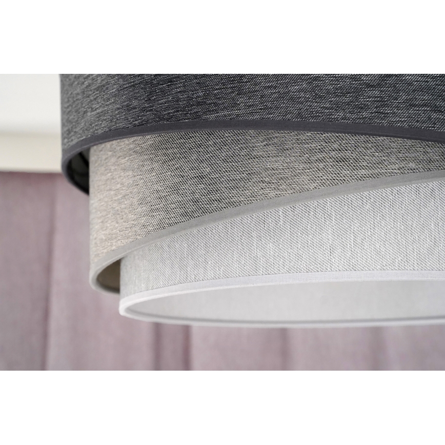 Duolla - Kattokruunu johdossa KOBO 1xE27/15W/230V halkaisija 45 cm antrasiitti/harmaa/valkoinen