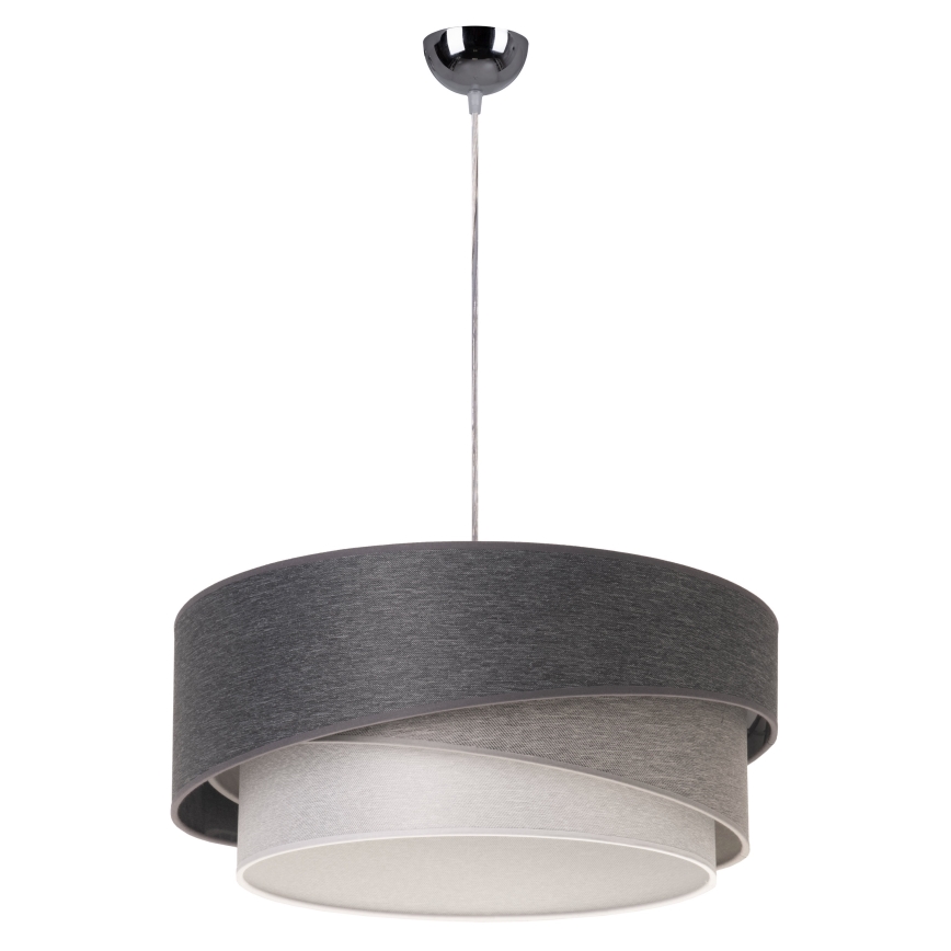 Duolla - Kattokruunu johdossa KOBO 1xE27/15W/230V halkaisija 45 cm antrasiitti/harmaa/valkoinen