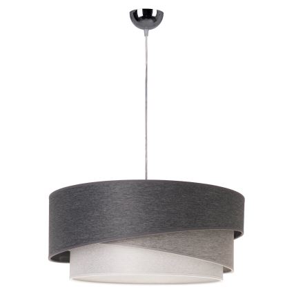 Duolla - Kattokruunu johdossa KOBO 1xE27/15W/230V halkaisija 45 cm antrasiitti/harmaa/valkoinen