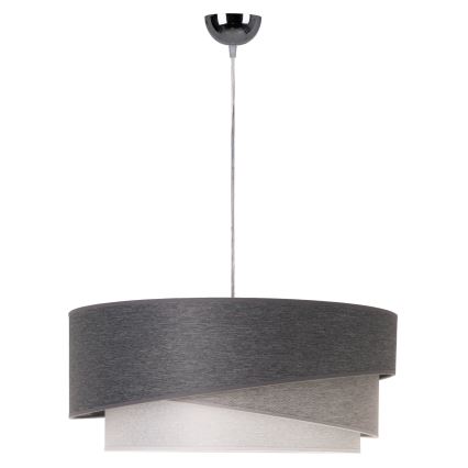 Duolla - Kattokruunu johdossa KOBO 1xE27/15W/230V halkaisija 45 cm antrasiitti/harmaa/valkoinen