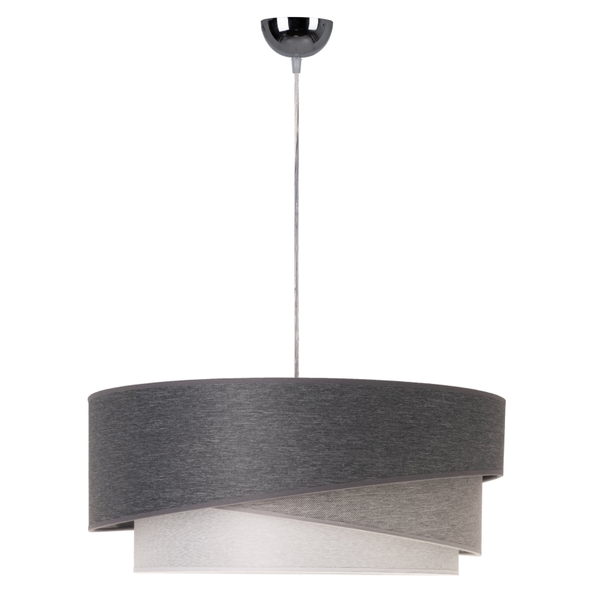 Duolla - Kattokruunu johdossa KOBO 1xE27/15W/230V halkaisija 45 cm antrasiitti/harmaa/valkoinen