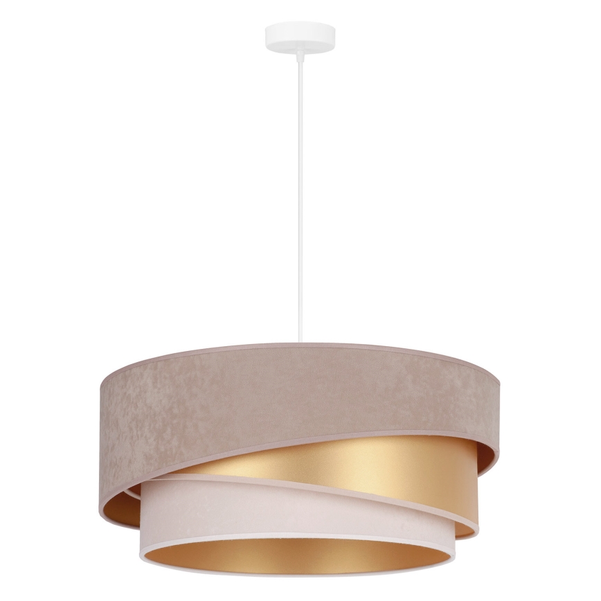 Duolla - Kattokruunu johdossa KOBO 1xE27/15W/230V halkaisija 45 cm beige/kulta/kerma