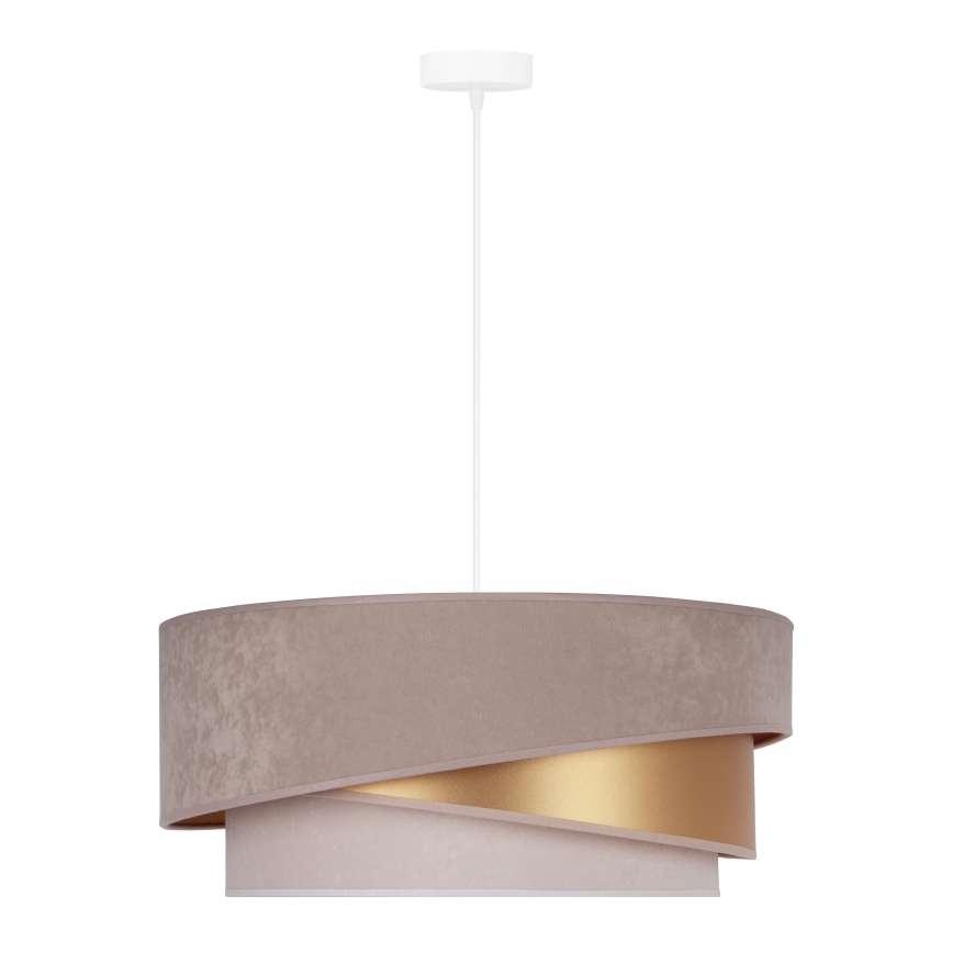 Duolla - Kattokruunu johdossa KOBO 1xE27/15W/230V halkaisija 45 cm beige/kulta/kerma