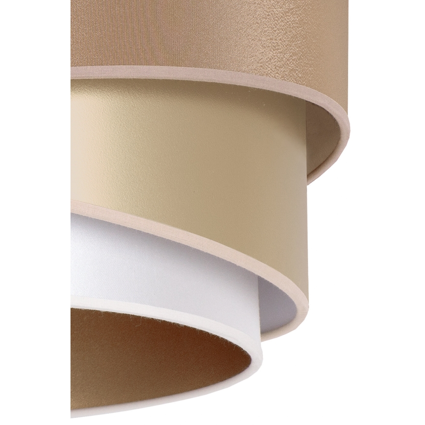 Duolla - Kattokruunu johdossa KOBO 1xE27/15W/230V halkaisija 45 cm beige/kulta/valkoinen