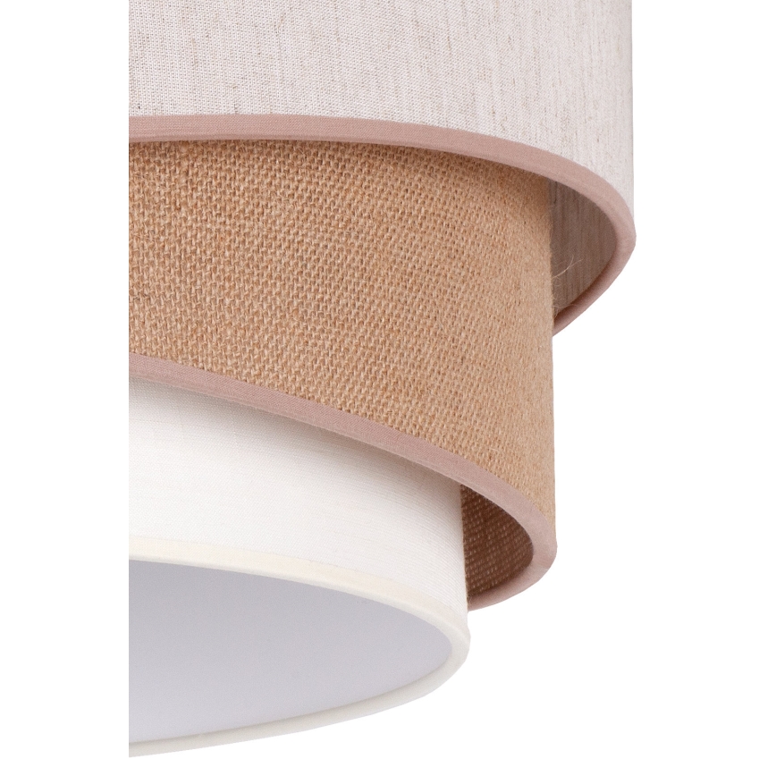 Duolla - Kattokruunu johdossa KOBO 1xE27/15W/230V halkaisija 45 cm beige/ruskea/valkoinen