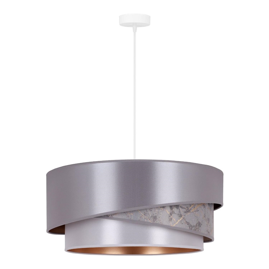 Duolla - Kattokruunu johdossa KOBO 1xE27/15W/230V halkaisija 45 cm hopea/kulta