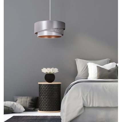 Duolla - Kattokruunu johdossa KOBO 1xE27/15W/230V halkaisija 45 cm hopea/kulta