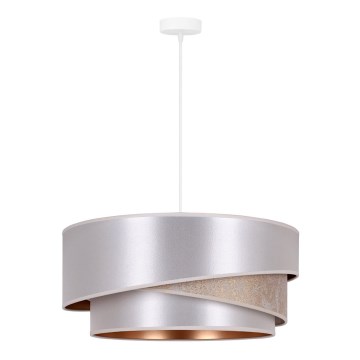 Duolla - Kattokruunu johdossa KOBO 1xE27/15W/230V halkaisija 45 cm hopea/kulta
