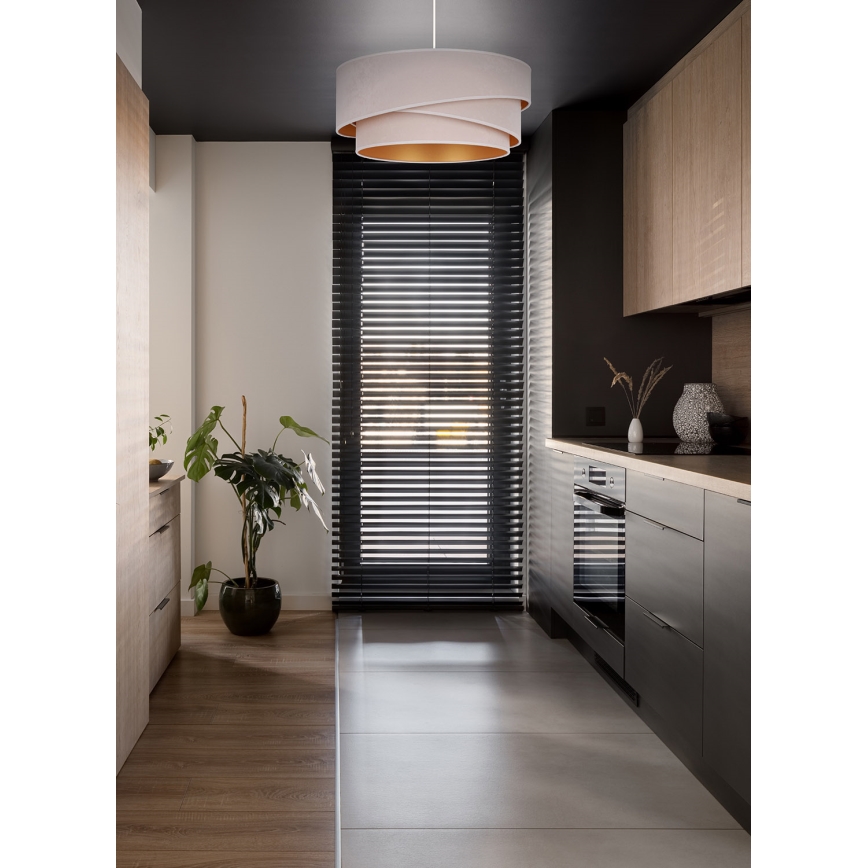 Duolla - Kattokruunu johdossa KOBO 1xE27/15W/230V halkaisija 45 cm kerma/kulta