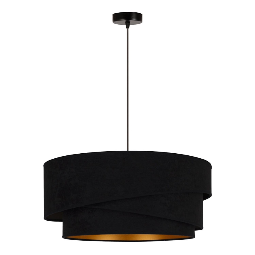 Duolla - Kattokruunu johdossa KOBO 1xE27/15W/230V halkaisija 45 cm musta/kulta