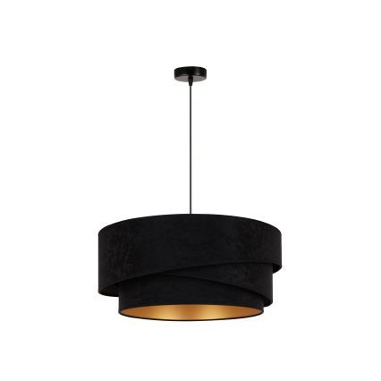 Duolla - Kattokruunu johdossa KOBO 1xE27/15W/230V halkaisija 45 cm musta/kulta