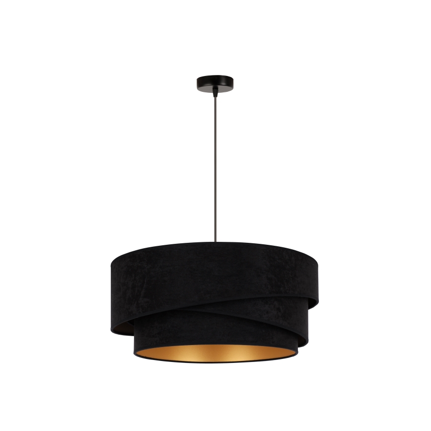 Duolla - Kattokruunu johdossa KOBO 1xE27/15W/230V halkaisija 45 cm musta/kulta