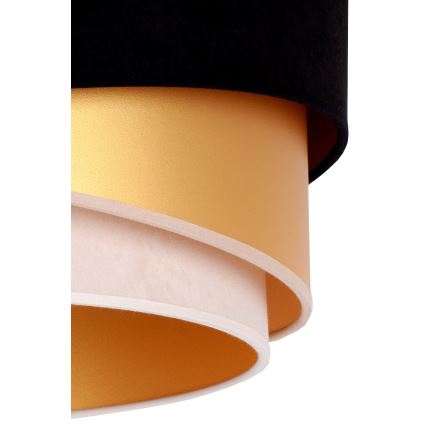 Duolla - Kattokruunu johdossa KOBO 1xE27/15W/230V halkaisija 45 cm musta/kulta/kerma