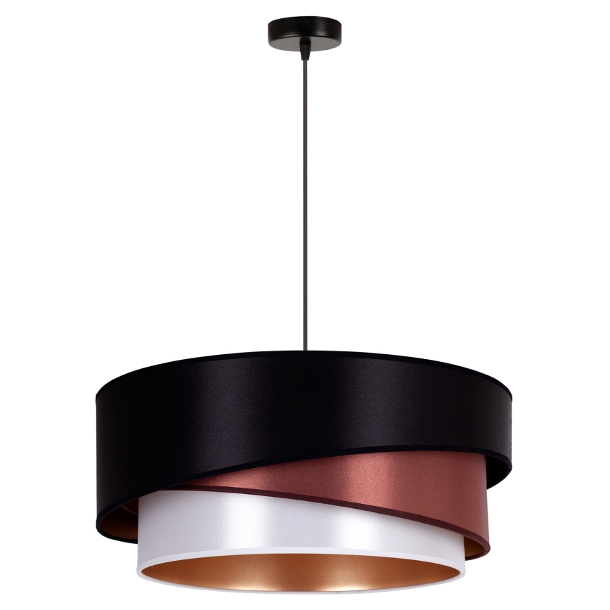 Duolla - Kattokruunu johdossa KOBO 1xE27/15W/230V halkaisija 45 cm musta/viininpunainen/hopea