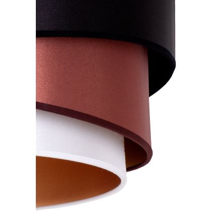 Duolla - Kattokruunu johdossa KOBO 1xE27/15W/230V halkaisija 45 cm musta/viininpunainen/hopea