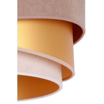 Duolla - Kattokruunu johdossa KOBO 1xE27/15W/230V halkaisija 45 cm ruskea/kulta/kerma