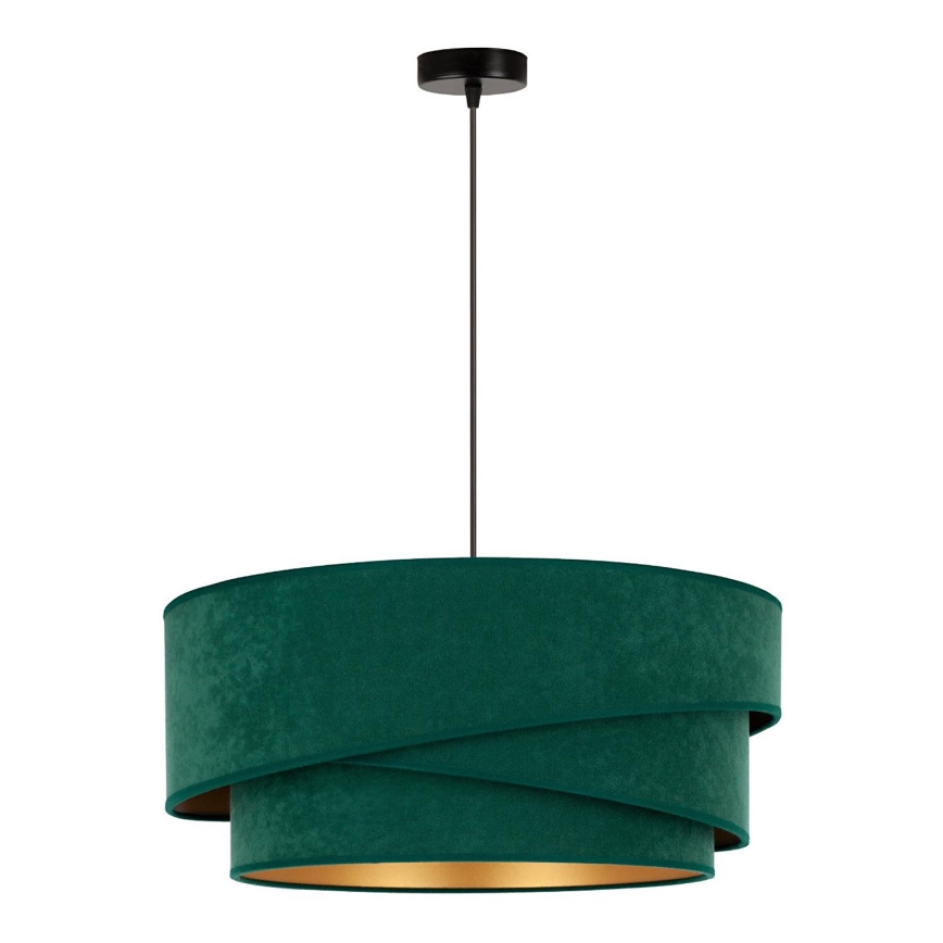 Duolla - Kattokruunu johdossa KOBO 1xE27/15W/230V halkaisija 45 cm vihreä/kulta