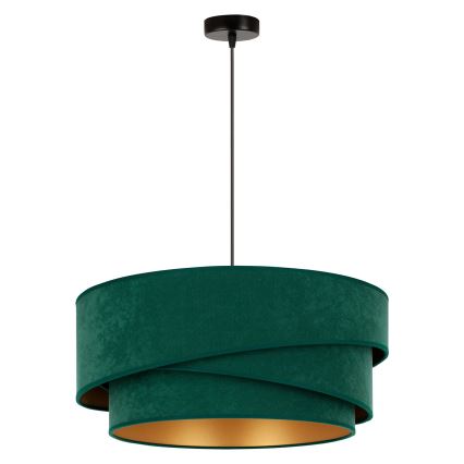 Duolla - Kattokruunu johdossa KOBO 1xE27/15W/230V halkaisija 45 cm vihreä/kulta