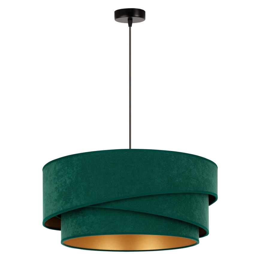 Duolla - Kattokruunu johdossa KOBO 1xE27/15W/230V halkaisija 45 cm vihreä/kulta