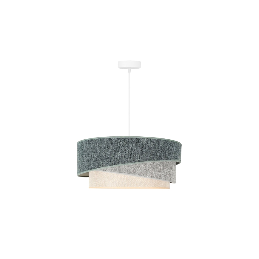 Duolla - Kattokruunu johdossa KOBO ECO RECYCLING 1xE27/15W/230V halkaisija 45 cm vihreä/harmaa/kerma