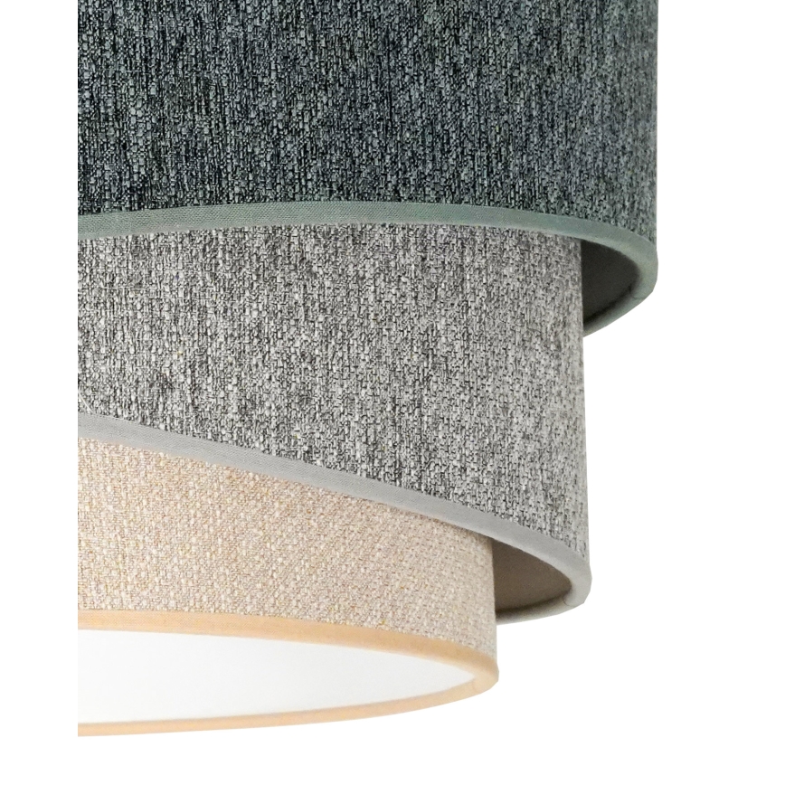 Duolla - Kattokruunu johdossa KOBO ECO RECYCLING 1xE27/15W/230V halkaisija 45 cm vihreä/harmaa/kerma