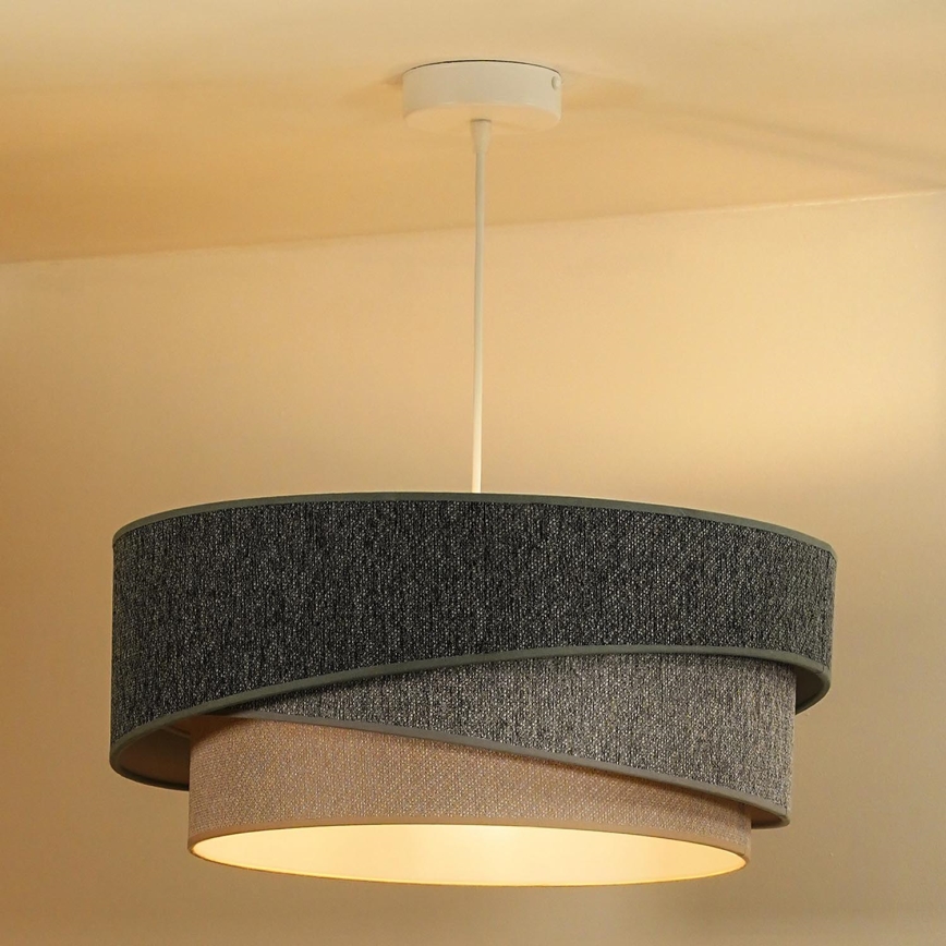 Duolla - Kattokruunu johdossa KOBO ECO RECYCLING 1xE27/15W/230V halkaisija 45 cm vihreä/harmaa/kerma