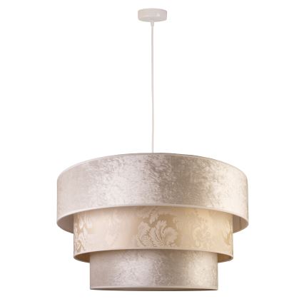 Duolla - Kattokruunu johdossa LUNETA 1xE27/40W/230V halkaisija 45 cm kerma