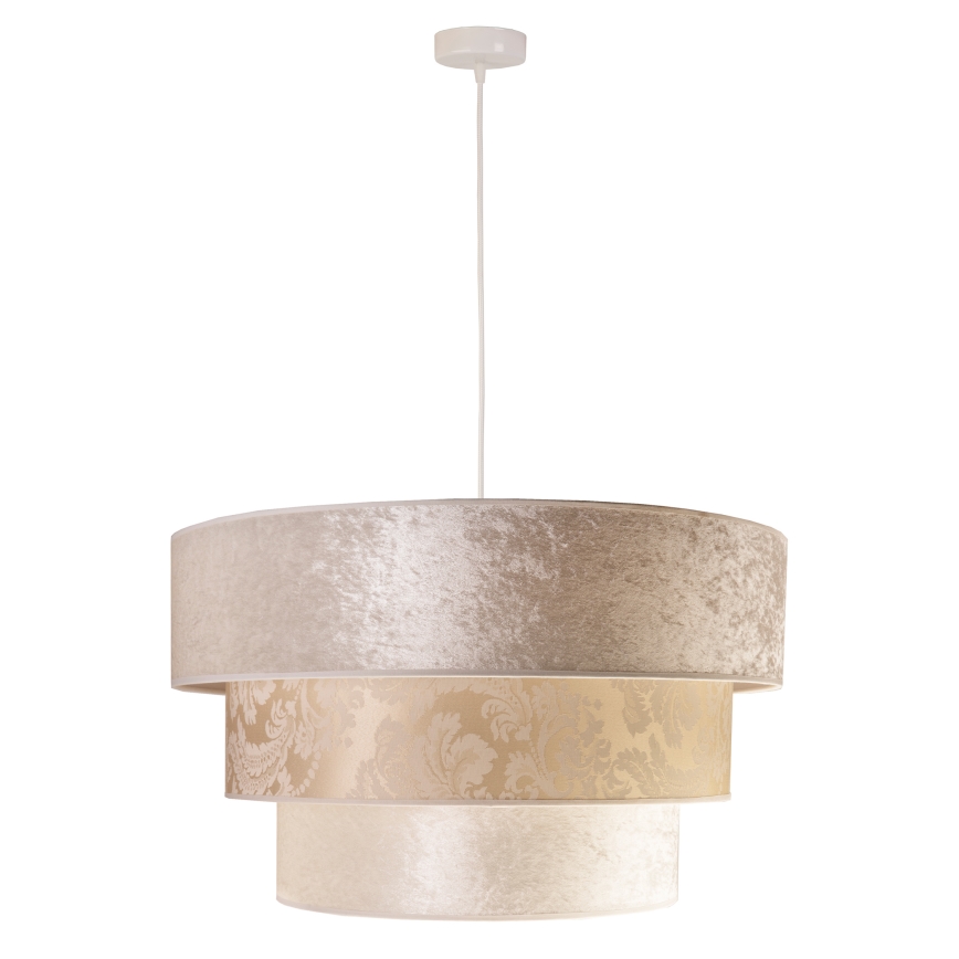 Duolla - Kattokruunu johdossa LUNETA 1xE27/40W/230V halkaisija 45 cm kerma