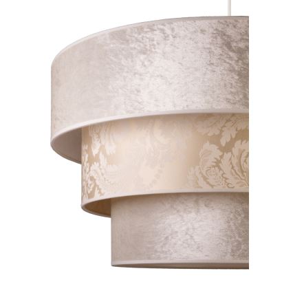 Duolla - Kattokruunu johdossa LUNETA 1xE27/40W/230V halkaisija 45 cm kerma