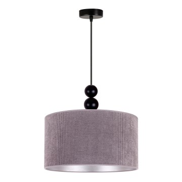 Duolla - Kattokruunu johdossa LYON 1xE27/15W/230V halkaisija 40 cm harmaa