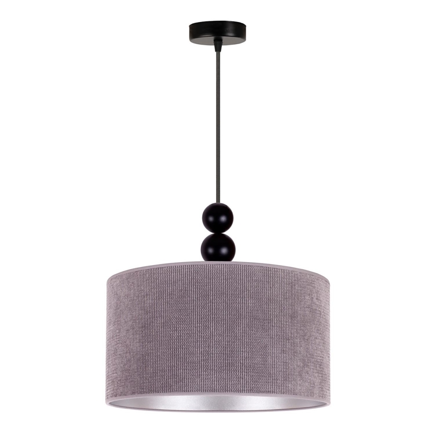 Duolla - Kattokruunu johdossa LYON 1xE27/15W/230V halkaisija 40 cm harmaa
