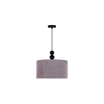 Duolla - Kattokruunu johdossa LYON 1xE27/15W/230V halkaisija 40 cm harmaa