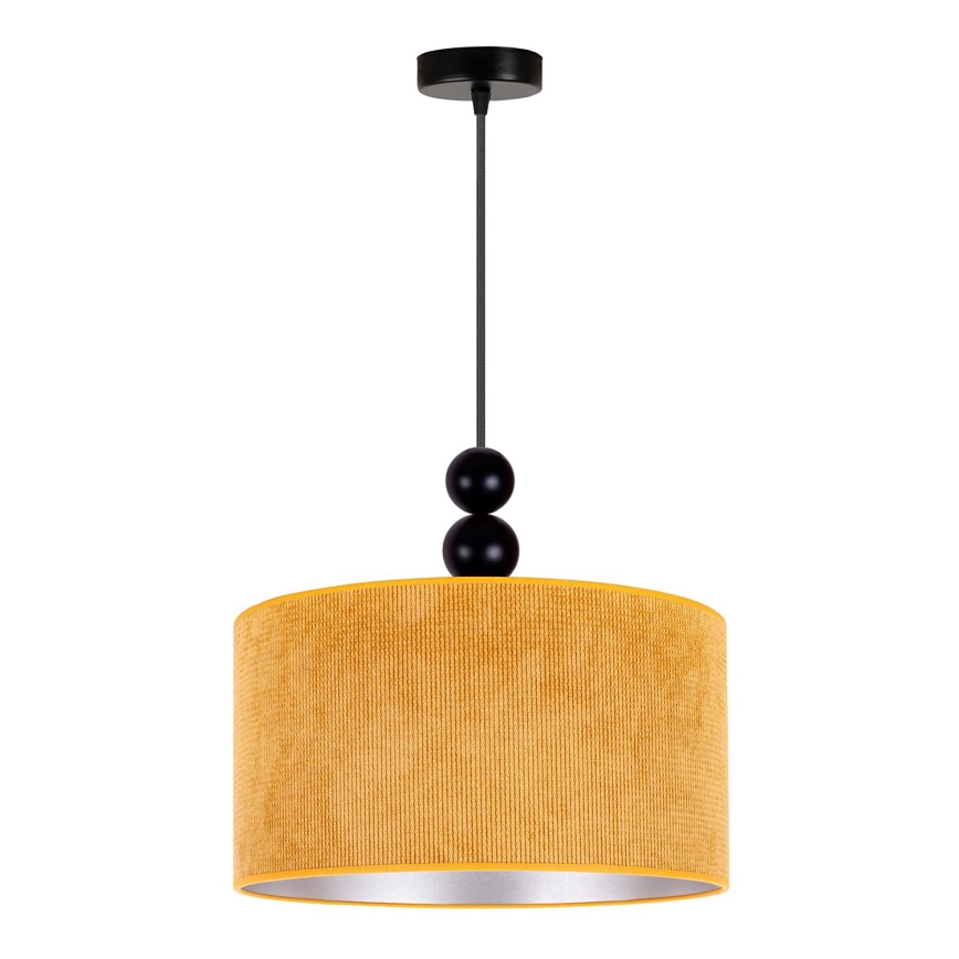 Duolla - Kattokruunu johdossa LYON 1xE27/15W/230V halkaisija 40 cm keltainen