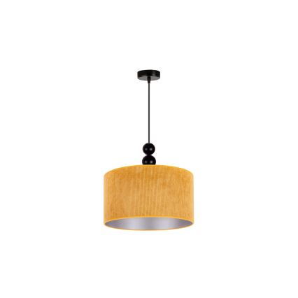 Duolla - Kattokruunu johdossa LYON 1xE27/15W/230V halkaisija 40 cm keltainen