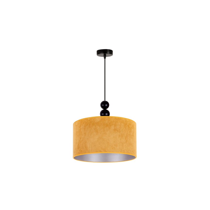 Duolla - Kattokruunu johdossa LYON 1xE27/15W/230V halkaisija 40 cm keltainen