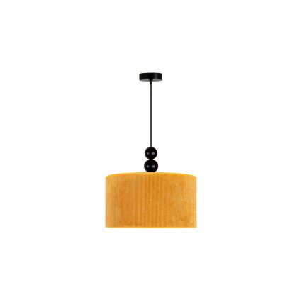 Duolla - Kattokruunu johdossa LYON 1xE27/15W/230V halkaisija 40 cm keltainen