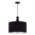 Duolla - Kattokruunu johdossa LYON 1xE27/15W/230V halkaisija 40 cm musta