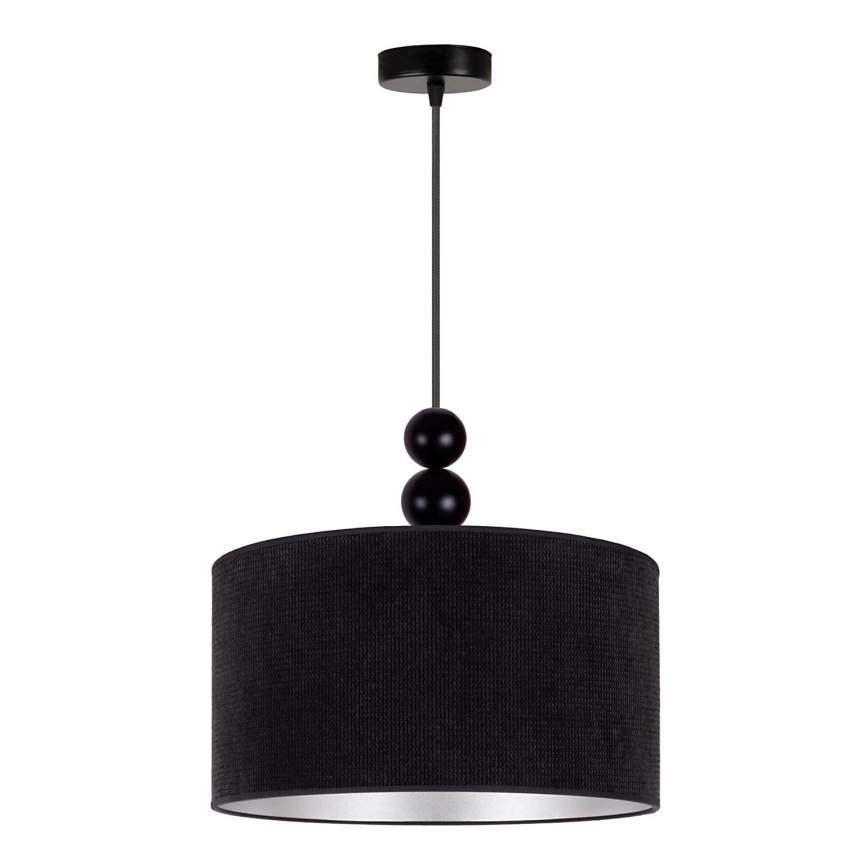 Duolla - Kattokruunu johdossa LYON 1xE27/15W/230V halkaisija 40 cm musta