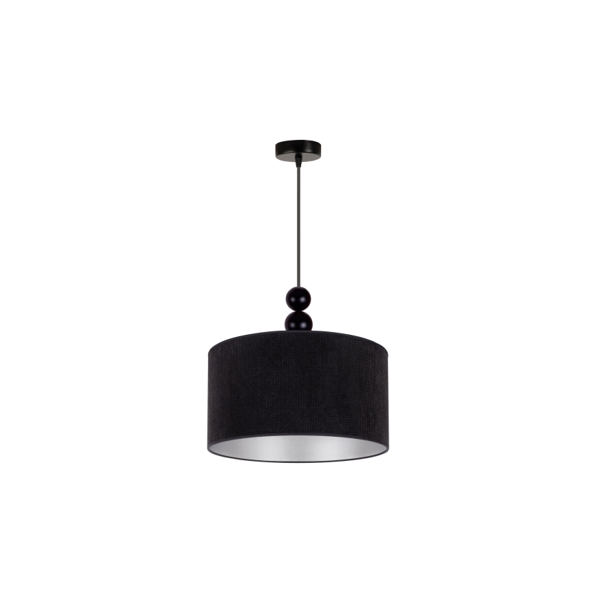 Duolla - Kattokruunu johdossa LYON 1xE27/15W/230V halkaisija 40 cm musta