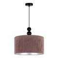 Duolla - Kattokruunu johdossa LYON 1xE27/15W/230V halkaisija 40 cm ruskea
