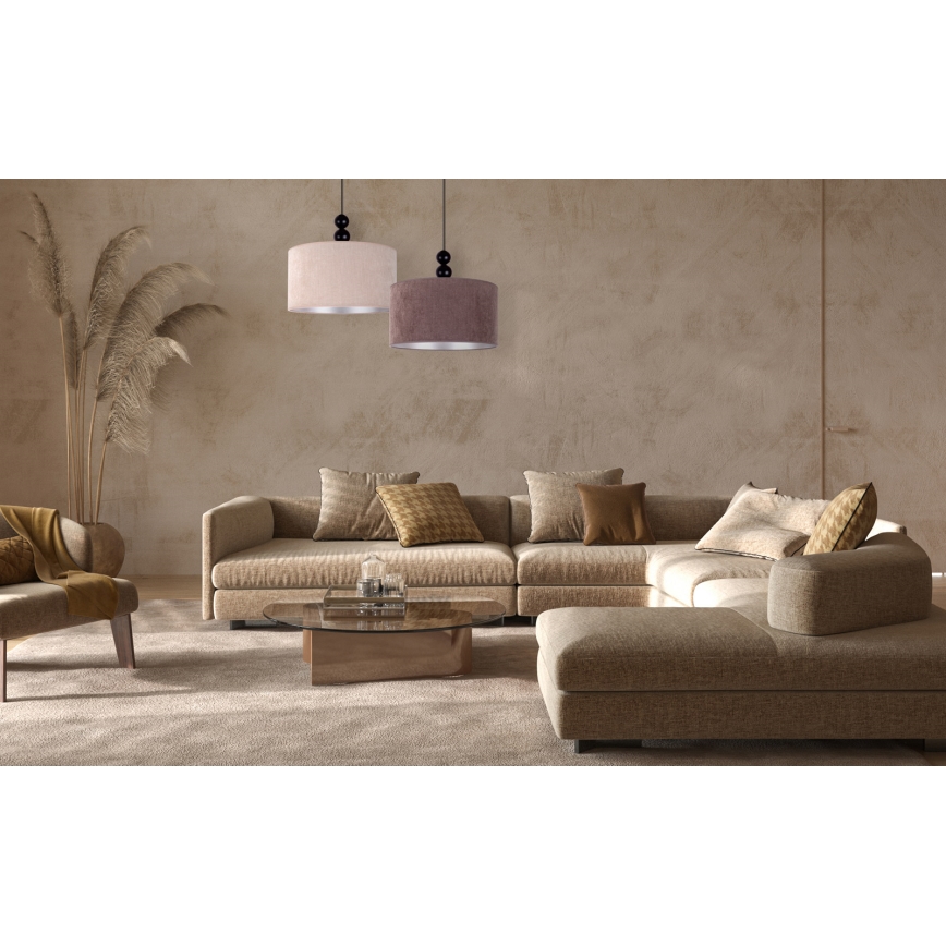 Duolla - Kattokruunu johdossa LYON 1xE27/15W/230V halkaisija 40 cm ruskea