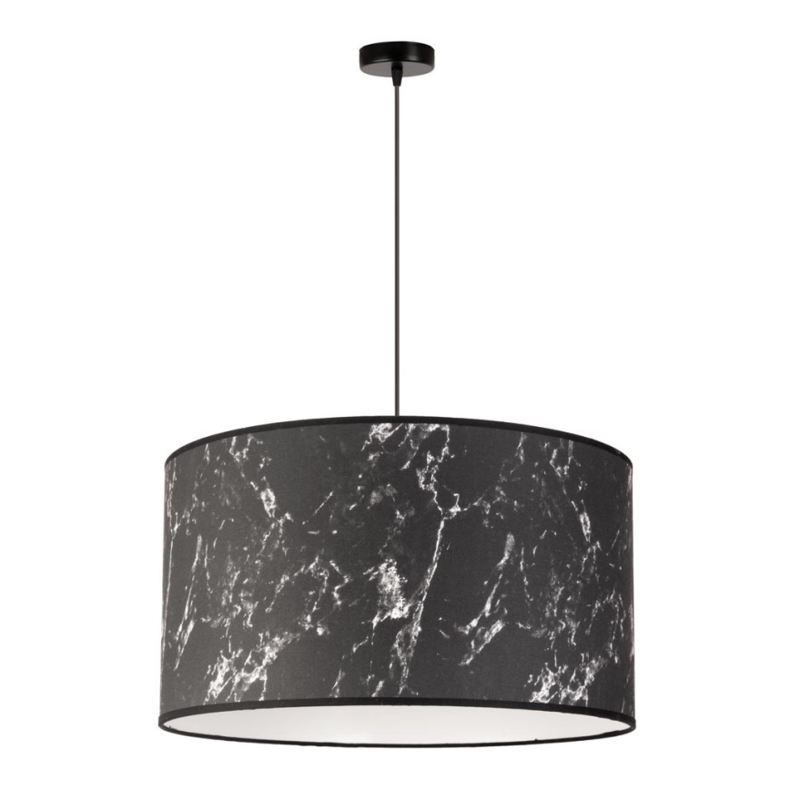 Duolla - Kattokruunu johdossa MARBLE 1xE27/40W/230V halkaisija 45 cm musta/valkoinen