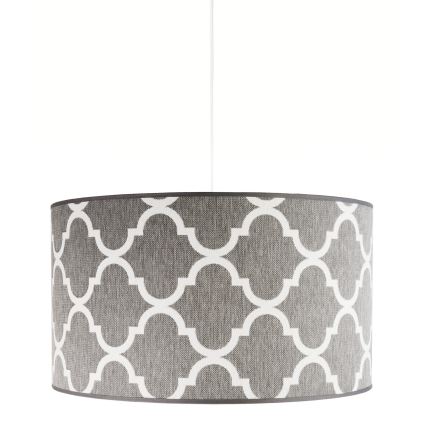 Duolla - Kattokruunu johdossa MAROKO 1xE27/40W/230V halkaisija 45 cm harmaa/valkoinen