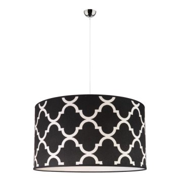 Duolla - Kattokruunu johdossa MAROKO 1xE27/40W/230V halkaisija 45 cm musta/valkoinen