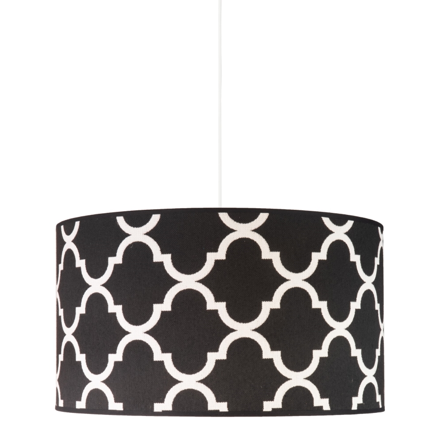 Duolla - Kattokruunu johdossa MAROKO 1xE27/40W/230V halkaisija 45 cm musta/valkoinen