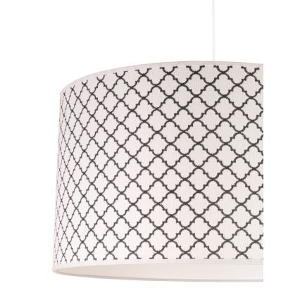Duolla - Kattokruunu johdossa MAROKO 1xE27/40W/230V halkaisija 45 cm valkoinen/musta