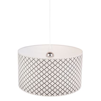 Duolla - Kattokruunu johdossa MAROKO 1xE27/40W/230V halkaisija 45 cm valkoinen/musta