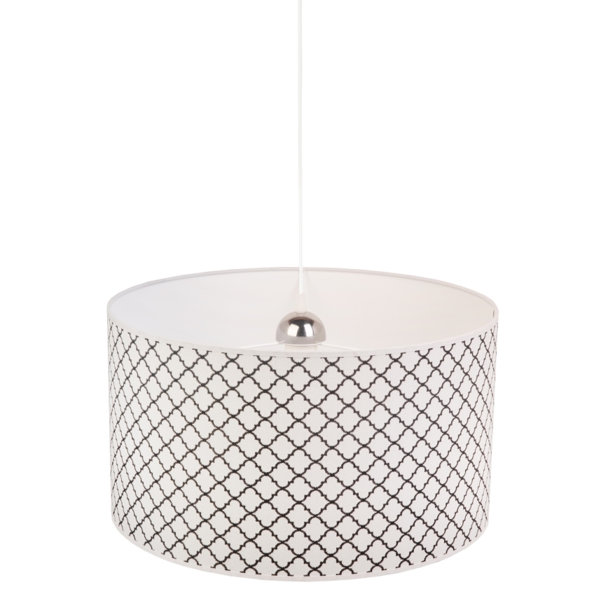 Duolla - Kattokruunu johdossa MAROKO 1xE27/40W/230V halkaisija 45 cm valkoinen/musta